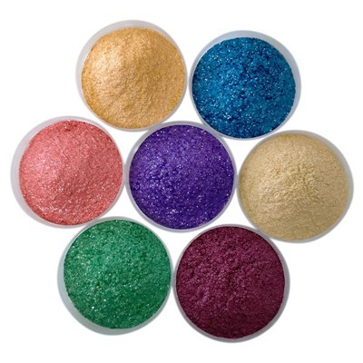 Escamas de mica coloreadas